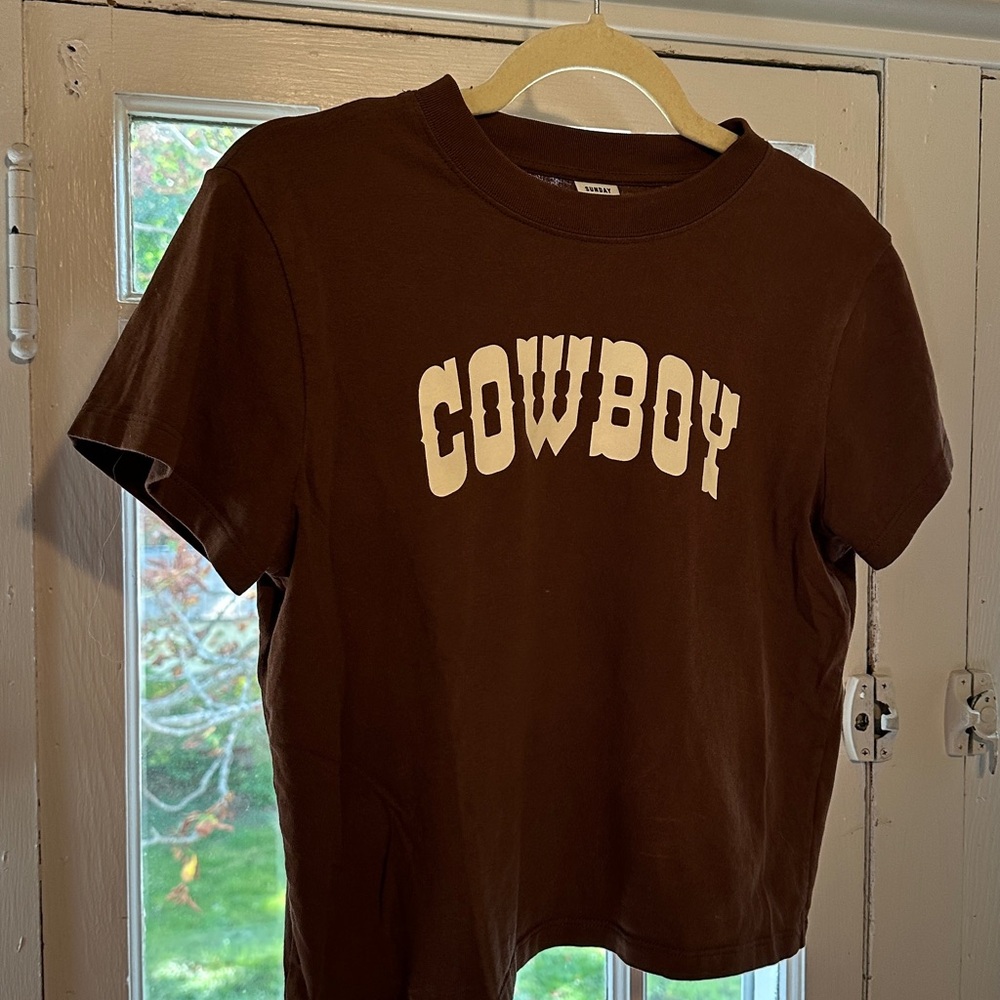 Aritzia Sunday Best Brown Cowboy Tee